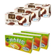 롯데제과 카스타드 138g x 3p + 몽쉘 크림 192g x 3p, 1세트