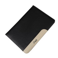 인스타 ipad 투톤라인 가죽 휴대폰케이스, 블랙