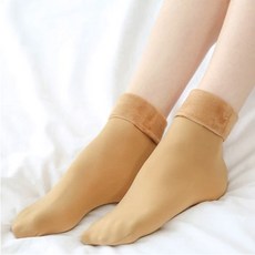 두발로 남녀공용 융털 기모 보온 양말 6켤레