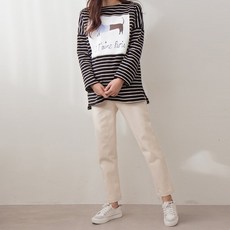 반하지오 임부복 겨울 기모 네추럴 일자바지