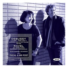 CLAUDE DEBUSSY / MAURICE RAVEL / CAMILLE SAINT-SAENS - WORKS FOR PIANO DUO / PASCAL & AMI ROGE 영국수입반