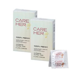 케어허 극초박형 콘돔, 8개입, 2개