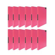 희망사무포인트 뉴 후레쉬업 더블레버화일 A4, 분홍, 12개