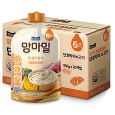 맘마밀 안심이유식 6개월부터, 단호박과소고기, 20개입