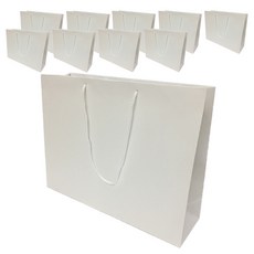 코팅 왕소 쇼핑백 10p, 흰색