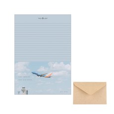 삼육오데이 디자인편지세트 편지지 20p + 봉투 10p, 비행기, 1세트