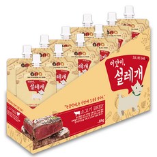 펫더맨 짜먹는 강아지간식 설레개 85g, 소고기맛, 10개입