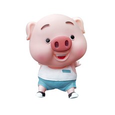 미니띠네 여유로운 돼지 저금통 소, 블루, 1개