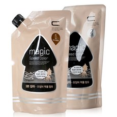 에비뉴 쉬에뜨 매직 스피드 칼라염색크림 1제 500ml + 2제 500ml, 자연 밤색, 1세트