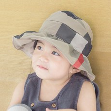 뿌뿌룰루 아동용 체크 양면 썬캡