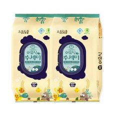 스프링클 일회용 이유식 수세미, 혼합색상, 32개입, 2개