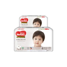 하기스 네이처메이드 오가닉 밴드형 기저귀 남아용 대형 4단계(10~14kg), 104매