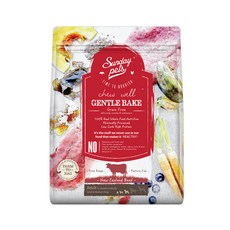 선데이펫 어덜트 젠틀베이크 그레인프리 소고기 강아지 사료, 1.5kg, 1개