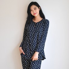 아놀드바시니 여성용 피치기모 일자 상하의 잠옷세트