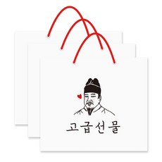 달퐁이네문방구 비싼 고급 선물 쇼핑백 3p, 고급선물 - 달퐁