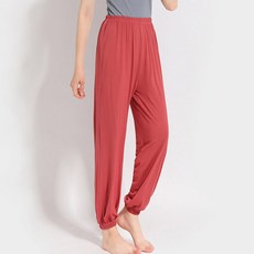 여성용 베이직 하렘 루즈핏 파자마 바지