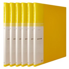클리어화일 인덱스 A4 10매, 노랑색, 6개