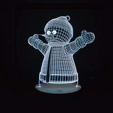 Homemine LED聖誕3D小夜燈, NO14 雪人 3