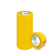 블루마토 노랑 박스테이프 48mm x 100m PTP009, 6개