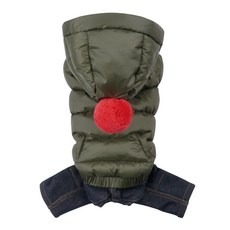  퍼피엔젤 팜팜 패딩점퍼 강아지짚업팬츠 6컬러 OW512, 808 GN 