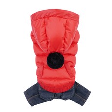  퍼피엔젤 팜팜 패딩점퍼 강아지짚업팬츠 6컬러 OW512, 337 RD 