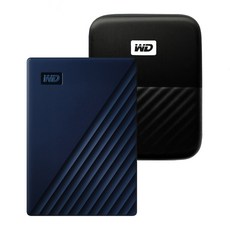 WD My Passport For Mac 휴대용 외장하드 + 파우치, 5TB, 네이비