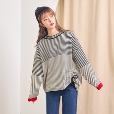 반에이크 오 여성용 단가라옆끈니트