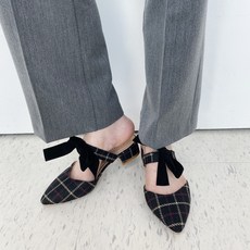 여성용 체크 리본 블로퍼 sn227