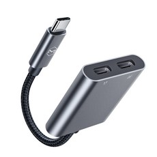 맥도도 USB C to C타입 오디오 + C타입 충전 듀얼 젠더 그레이, CA-755