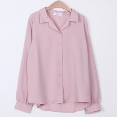빼빼 소매셔링 카라넥 베이직 긴팔 블라우스