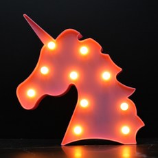 홈마인 LED 나이트 램프 무드등 유니콘, 핑크
