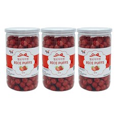 짱죽 헬로 까까짱 라이스 퍼프 아기 과자 50g, 딸기, 3개