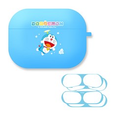 도라에몽 에어팟 프로 케이스 + 철가루 방지 스티커 2p, 날아라