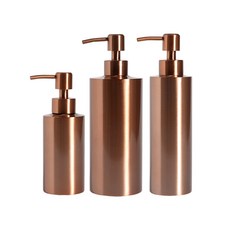 모나코올리브 스테인레스 샴푸 린스 호텔식 디스펜서 250ml + 350ml + 550ml 세트, 브론즈, 1세트