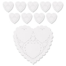 리빙다 도일리 하트 페이퍼 10cm 100p, 10세트