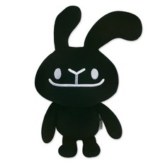 바글바글하토씨 캐릭터 봉제인형, 25cm, 블랙