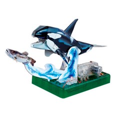 빅드림 움직이는 3D 입체퍼즐 DIY 모형 범고래, 17피스, 혼합색상
