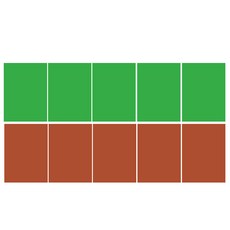 대원우드보드 칼라 에바폼 3T 490 x 330 mm, 초록, 갈색, 10개