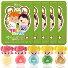 캐리와장난감친구들 어린이 화장품 세트 C, 어린이 매니큐어 4g x 5종 + 마스크팩 23g x 5p, 1세트