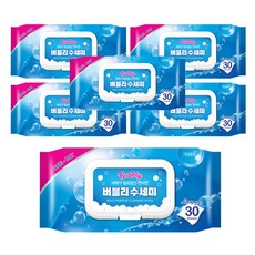 버블리 일회용 주방수세미 30p, 6개