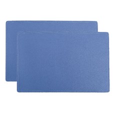 마켓피오 고급 심플 가죽 테이블매트 2p, 블루, 45 x 30 cm