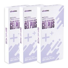 러브돌 슬림제로 001 젤플러스 콘돔, 8개입, 3개