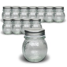 엠글라스 과일모양 유리잼병 레몬, 150ml, 12개