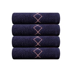송월타월 다이아 40 타월 190g 30수 코마사, 블루, 4장