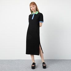 로켓런치 R SLIT POINT PIQUE DRESS