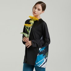 에이치머스 여성용 파올라 오버핏 래쉬가드 + 하이웨스트 레깅스 세트, 래쉬가드(혼합색상), 레깅스(코랄블루)