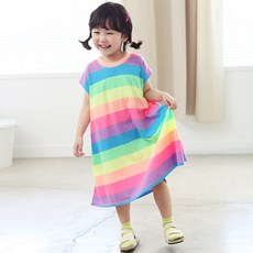 초코몽 여아용 레인보우 원피스