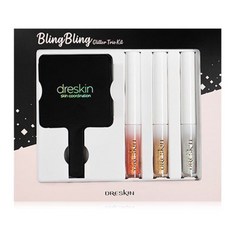드레스킨 아이라이터 2g x 3종 + 손거울 세트, 코랄, 샴페인, 오팔, 1세트
