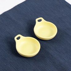 칠린 멜라민웨어 핸들 종지, 옐로우, 2개