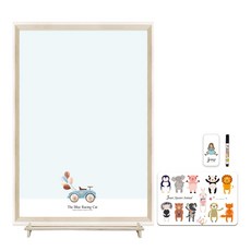 꼬메모이 유아 자석 칠판 꼬모보드 블랑 스피드레이싱카 + 아쥬떼 동물퍼즐 + 꼬모랙 세트, 혼합색상